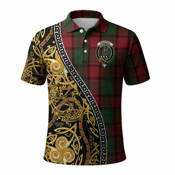 MacPhail (McPhail) Tartan Crest Polo Shirt Celtic Knot and Triple Trickle Spiral Symbols