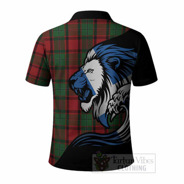 MacPhail (McPhail) Tartan Crest Polo Shirt Scottish Golden Lions Wave Flow