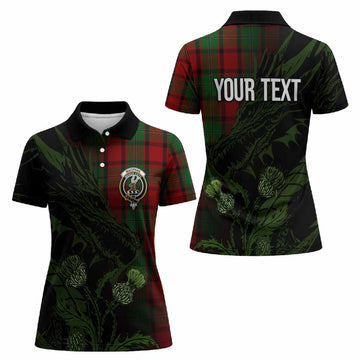 MacPhail (McPhail) Tartan Crest Scottish Women Polo Shirt Dragon and Thistle