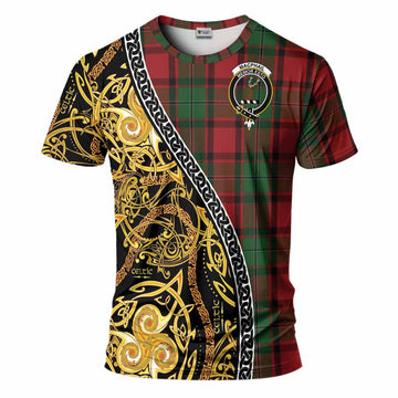 MacPhail (McPhail) Tartan Crest T-Shirt Celtic Knot and Triple Trickle Spiral Symbols
