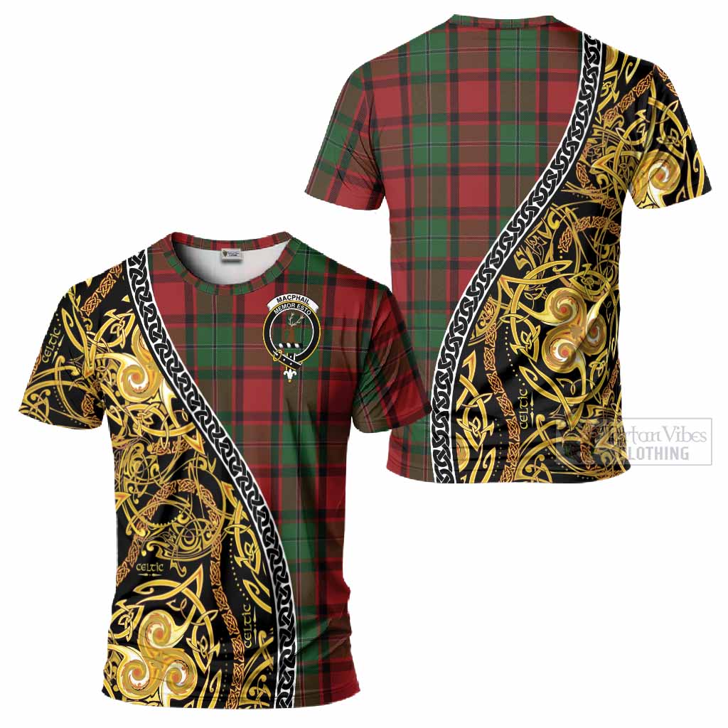MacPhail (McPhail) Tartan Crest T-Shirt Celtic Knot and Triple Trickle Spiral Symbols