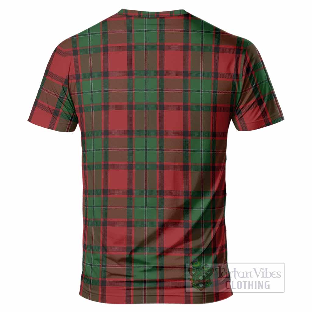 MacPhail (McPhail) Tartan Crest T-Shirt Ferocious Lion Style