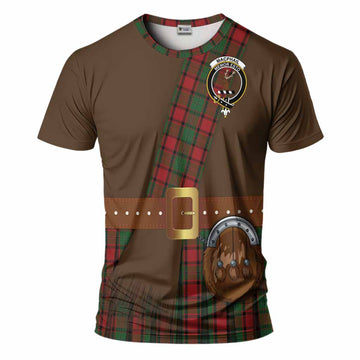 MacPhail (McPhail) Tartan Crest T-Shirt Kilt Costume Style
