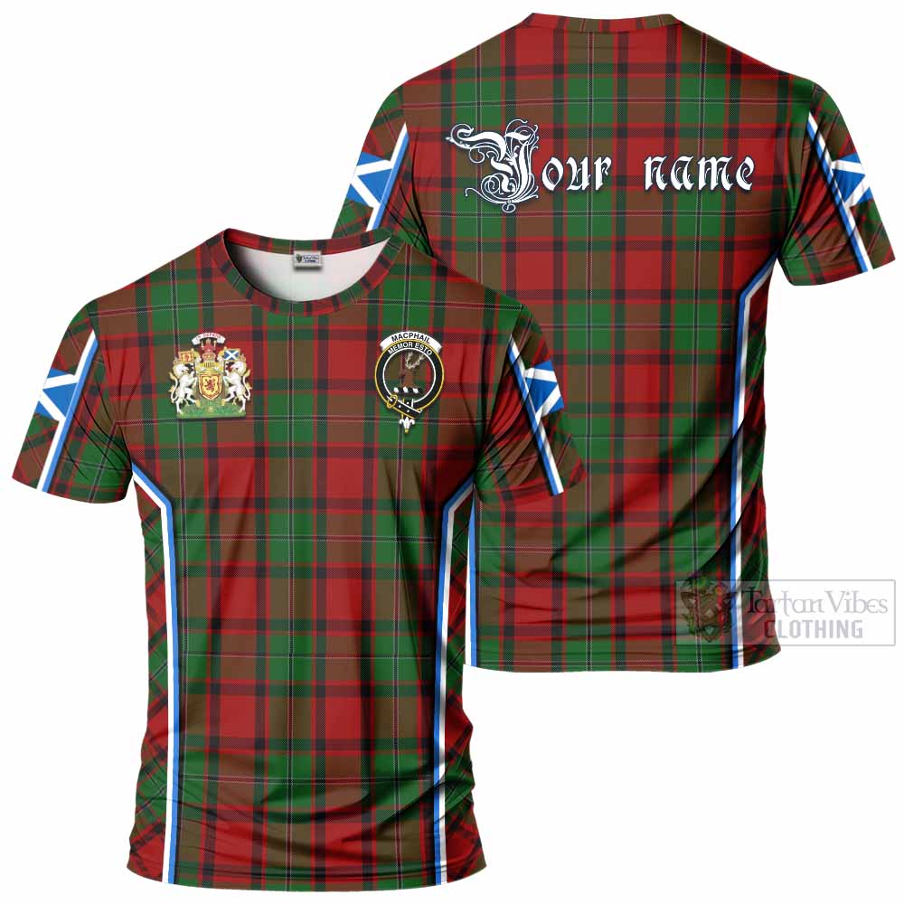 MacPhail (McPhail) Tartan Crest T-shirt Scotland Coat of Arm Flag Style - Tartan Vibes Clothing