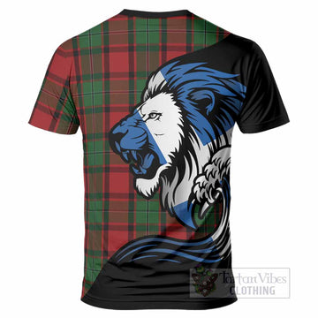 MacPhail (McPhail) Tartan Crest T-Shirt Scottish Golden Lions Wave Flow