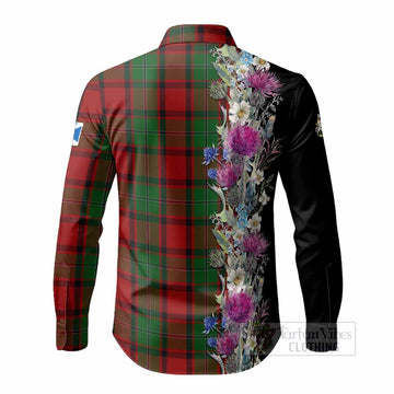 MacPhail (McPhail) Tartan Crest Thistle Floral Long Sleeve Button Shirts - Tartan Vibes Clothing