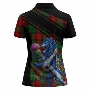 MacPhail (McPhail) Tartan Crest Women Polo Shirt Scottish Lion Rampant Thistle