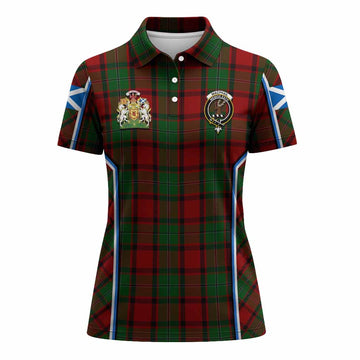 MacPhail (McPhail) Tartan Crest Women's Polo Shirt Scotland Coat of Arm Flag Style