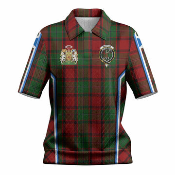 MacPhail (McPhail) Tartan Crest Women’s Polo Sweater Top Scotland Coat of Arm Flag Style