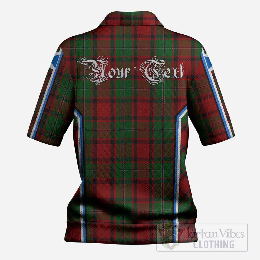 MacPhail (McPhail) Tartan Crest Women’s Polo Sweater Top Scotland Coat of Arm Flag Style