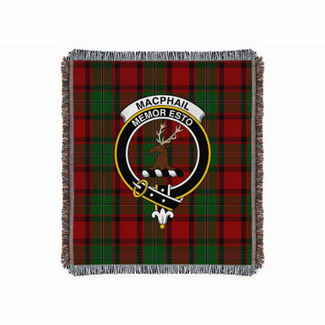 MacPhail (McPhail) Tartan Crest Woven Blanket