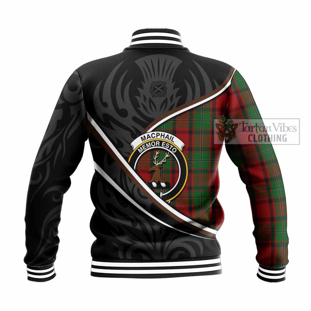 MacPhail (McPhail) Tartan Family Crest Baseball Jacket Celtic Scottish Thistle Floral - Tartan Vibes Clothing
