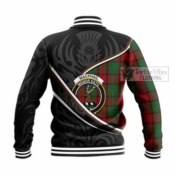 MacPhail (McPhail) Tartan Family Crest Baseball Jacket Celtic Scottish Thistle Floral
