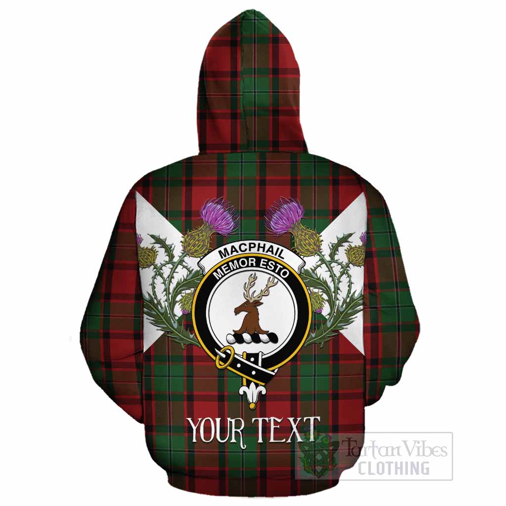 MacPhail (McPhail) Tartan Family Crest Cotton Hoodie Scottish Burns Night Thistle Floral