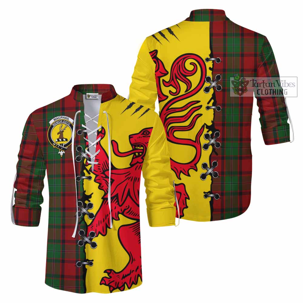 MacPhail (McPhail) Tartan Family Crest Ghillie Kilt Shirt Lion Rampant Honor - Tartan Vibes Clothing
