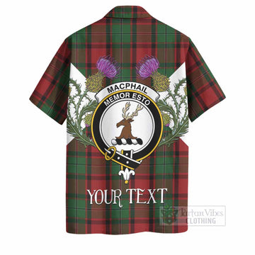 MacPhail (McPhail) Tartan Family Crest Hawaiian Shirt Scottish Burns Night Thistle Floral