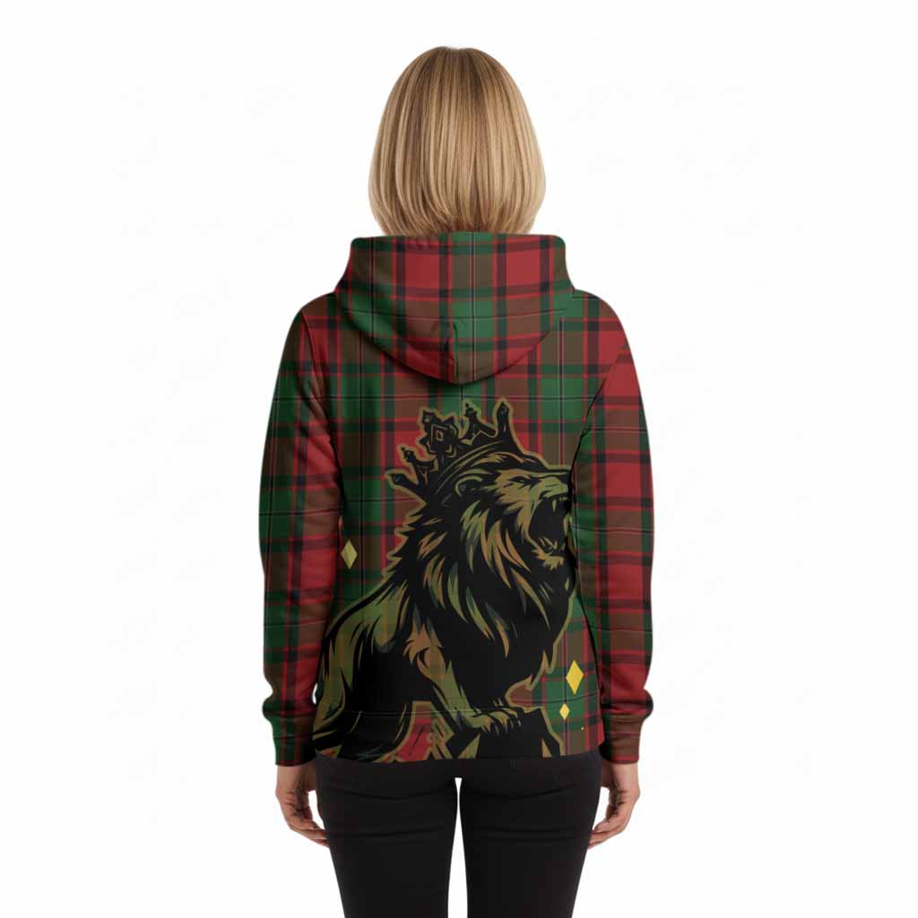 MacPhail (McPhail) Tartan Family Crest Hoodie Crowned Lion Roaring