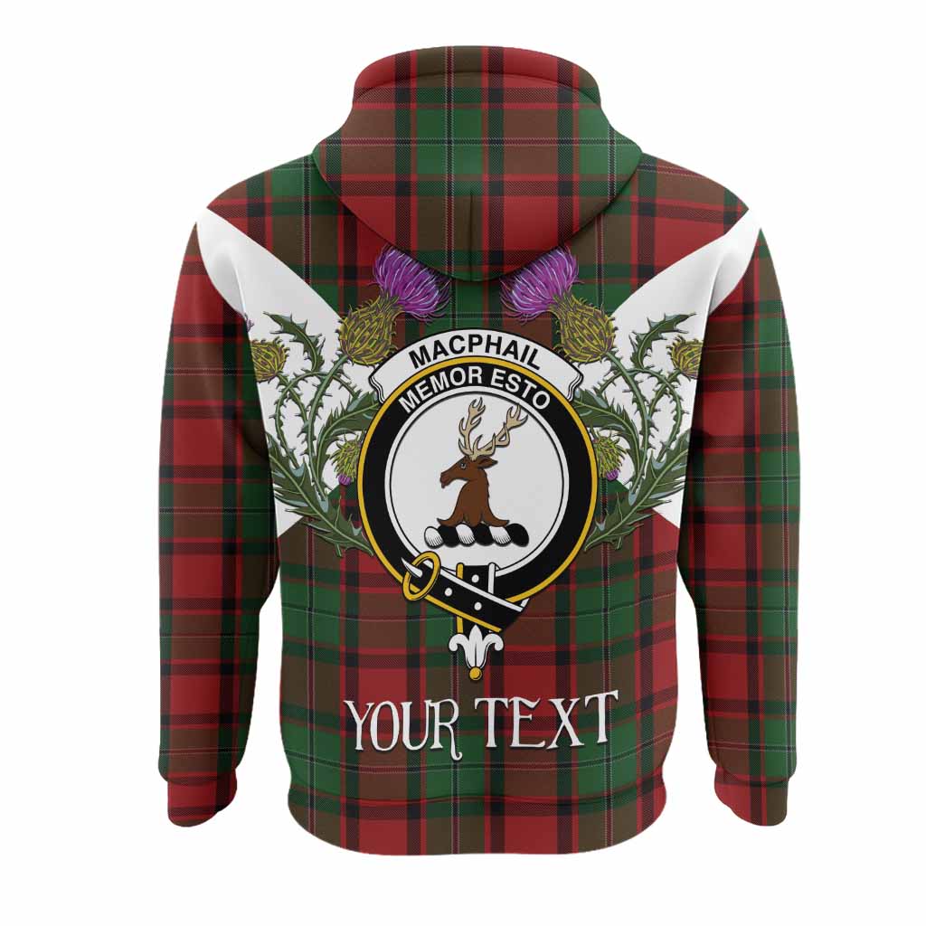 MacPhail (McPhail) Tartan Family Crest Hoodie Scottish Burns Night Thistle Floral