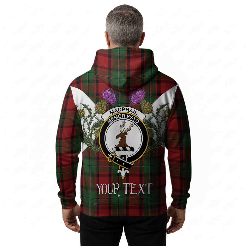 MacPhail (McPhail) Tartan Family Crest Hoodie Scottish Burns Night Thistle Floral