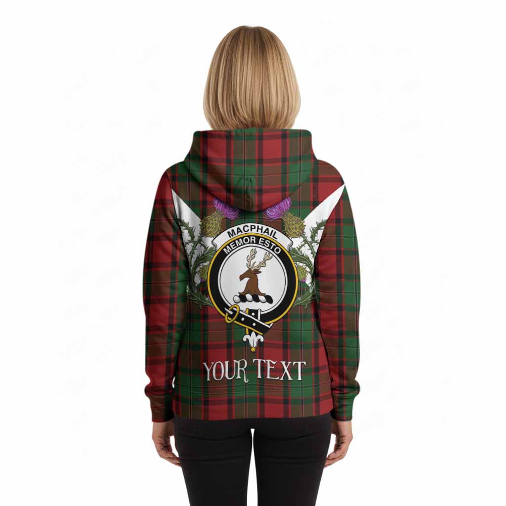 MacPhail (McPhail) Tartan Family Crest Hoodie Scottish Burns Night Thistle Floral