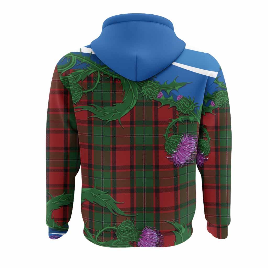MacPhail (McPhail) Tartan Family Crest Hoodie Thistle in Minimalism
