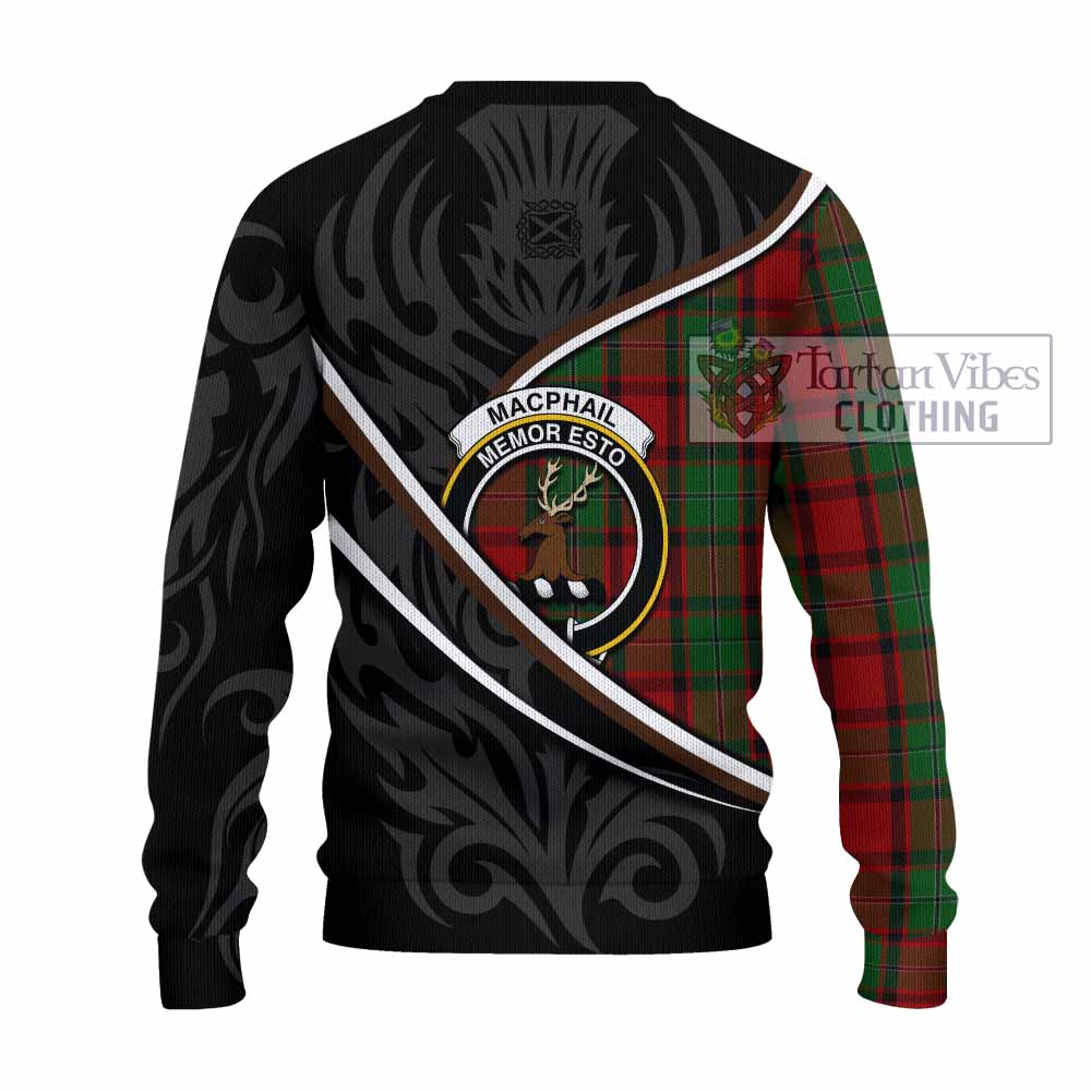 MacPhail (McPhail) Tartan Family Crest Knitted Sweater Celtic Scottish Thistle Floral - Tartan Vibes Clothing