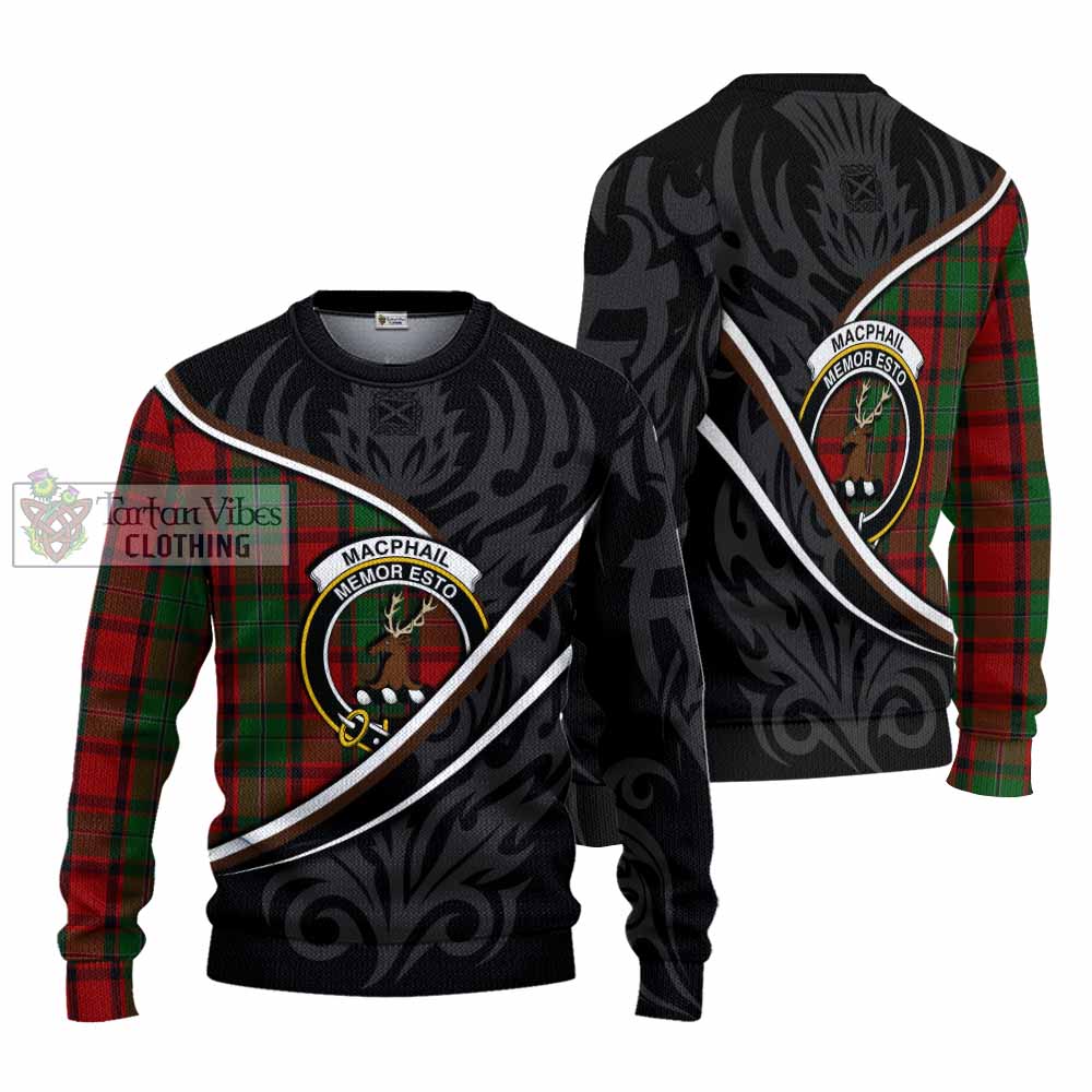 MacPhail (McPhail) Tartan Family Crest Knitted Sweater Celtic Scottish Thistle Floral - Tartan Vibes Clothing