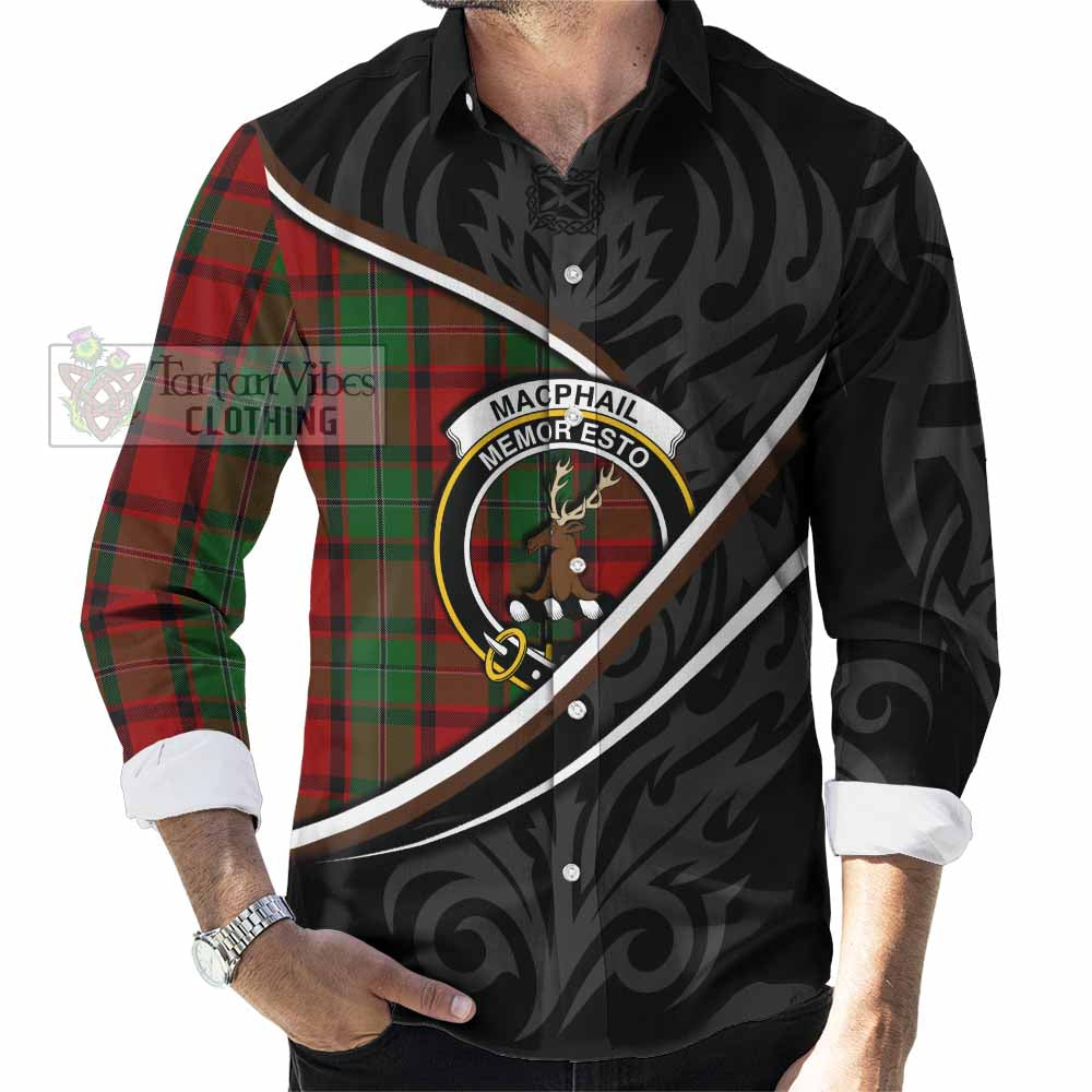 MacPhail (McPhail) Tartan Family Crest Long Sleeve Button Shirts Celtic Scottish Thistle Floral - Tartan Vibes Clothing