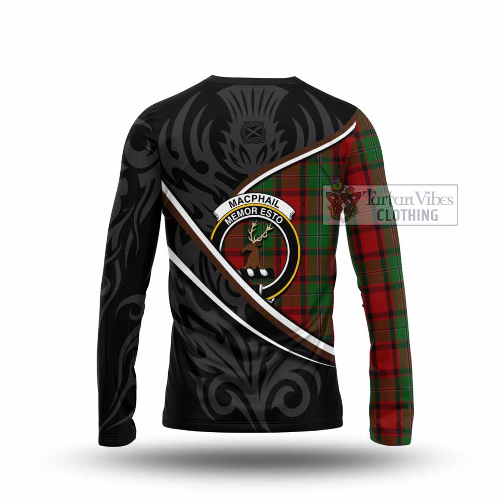MacPhail (McPhail) Tartan Family Crest Long Sleeve T-Shirt Celtic Scottish Thistle Floral - Tartan Vibes Clothing
