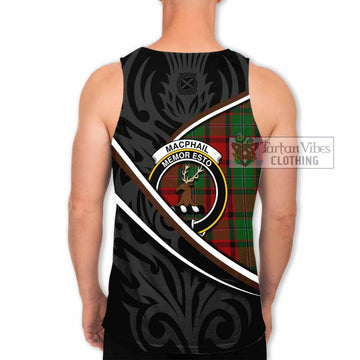 MacPhail (McPhail) Tartan Family Crest Men Tank Top Celtic Scottish Thistle Floral
