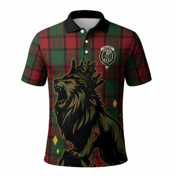 MacPhail (McPhail) Tartan Family Crest Polo Shirt Crowned Lion Roaring