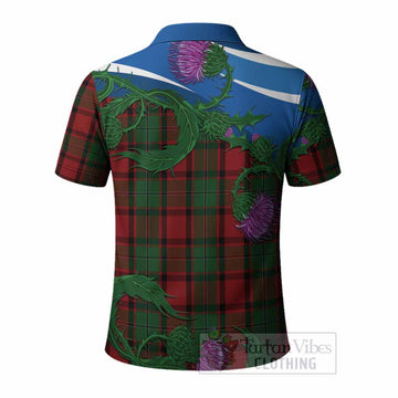 MacPhail (McPhail) Tartan Family Crest Polo Shirt Thistle in Minimalism