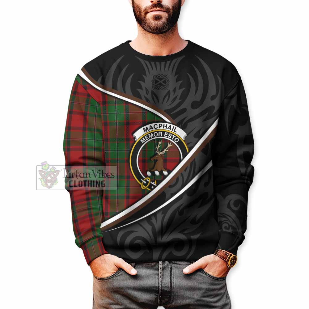 MacPhail (McPhail) Tartan Family Crest Sweatshirt Celtic Scottish Thistle Floral - Tartan Vibes Clothing