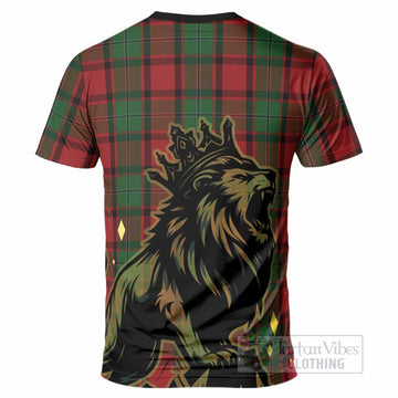 MacPhail (McPhail) Tartan Family Crest T-Shirt Crowned Lion Roaring