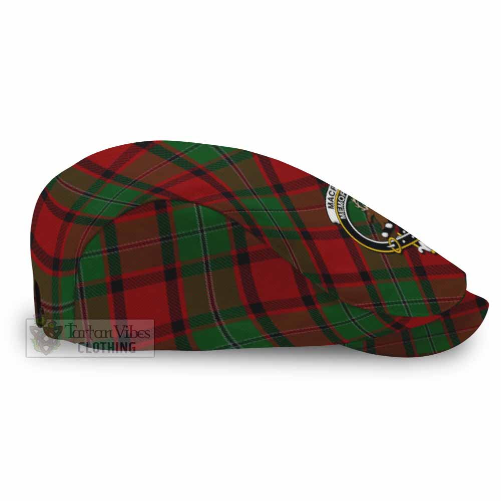 MacPhail (McPhail) Tartan Flat Cap, Jeff Cap Cross Style with Family Crest - Tartan Vibes Clothing