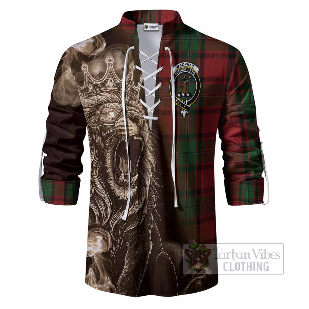 MacPhail (McPhail) Tartan Ghillie Shirt Roaring Lion Heritage