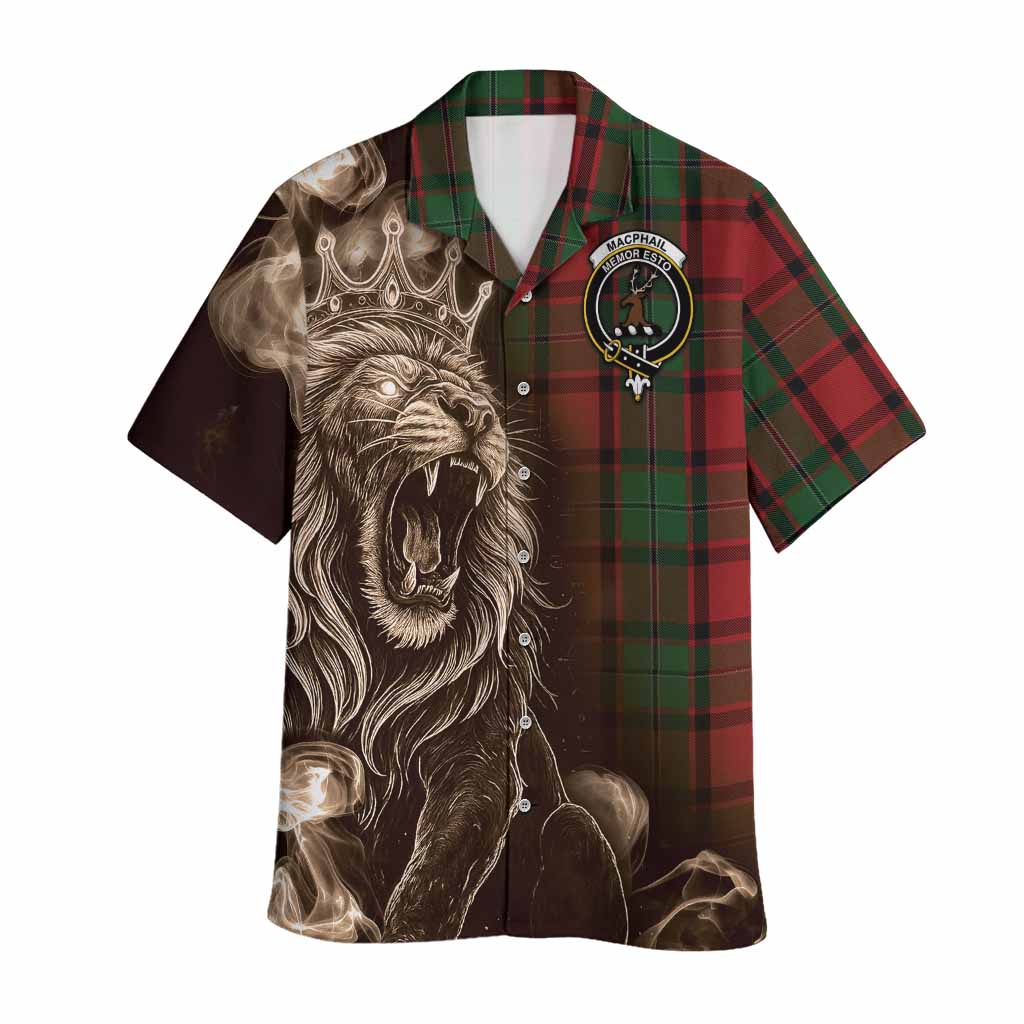 MacPhail (McPhail) Tartan Hawaiian Shirt Roaring Lion Heritage