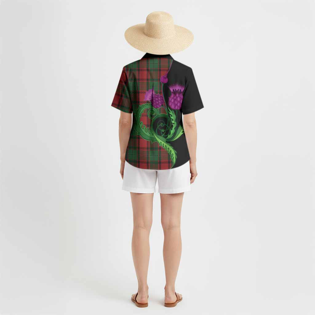 MacPhail (McPhail) Tartan Hawaiian Shirt Traditional Scottish Thistle