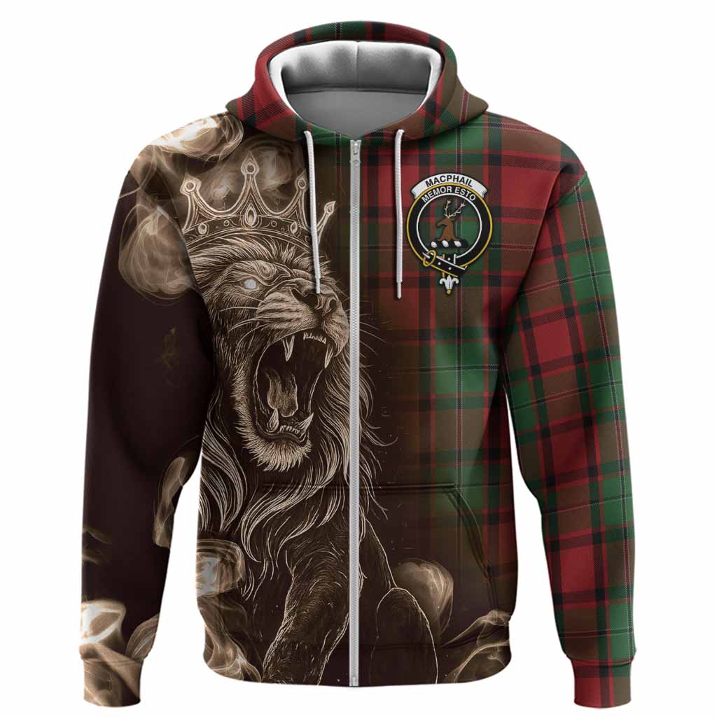 MacPhail (McPhail) Tartan Hoodie Roaring Lion Heritage