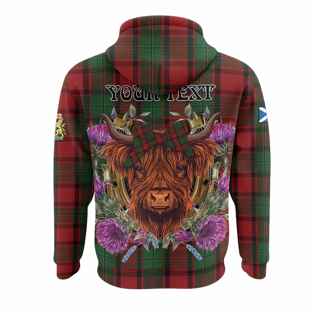 MacPhail (McPhail) Tartan Hoodie Scottish Thistle Heilan Coo