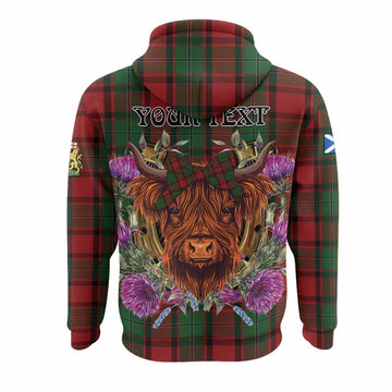MacPhail (McPhail) Tartan Hoodie Scottish Thistle Heilan Coo