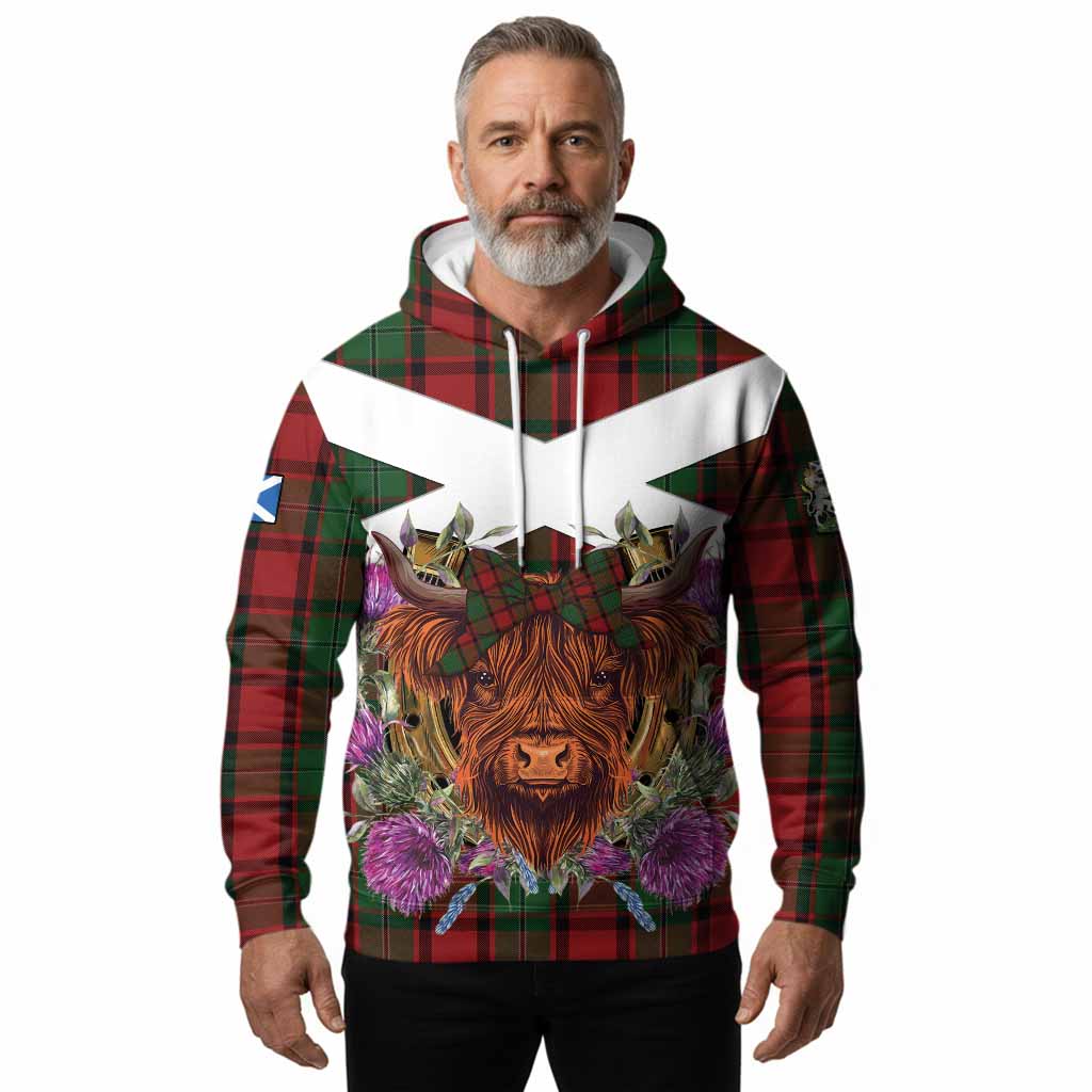 MacPhail (McPhail) Tartan Hoodie Scottish Thistle Heilan Coo