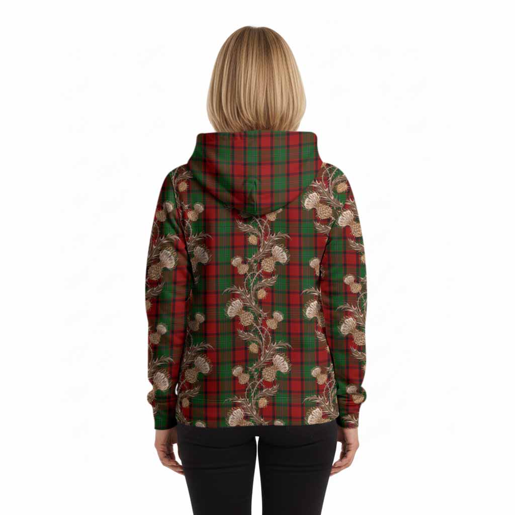 MacPhail (McPhail) Tartan Hoodie Seamless Scottish Thistle Flowers