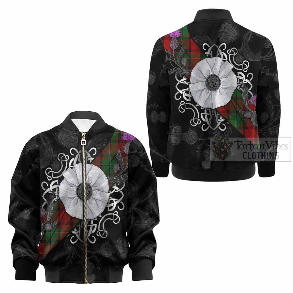 MacPhail (McPhail) Tartan Kid Bomber Jacket Jacobite White Rose - Tartan Vibes Clothing