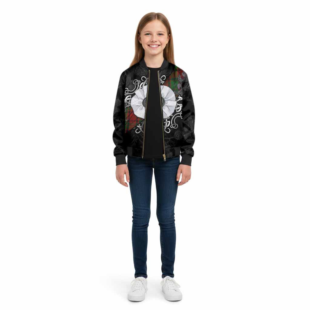 MacPhail (McPhail) Tartan Kid Bomber Jacket Jacobite White Rose - Tartan Vibes Clothing