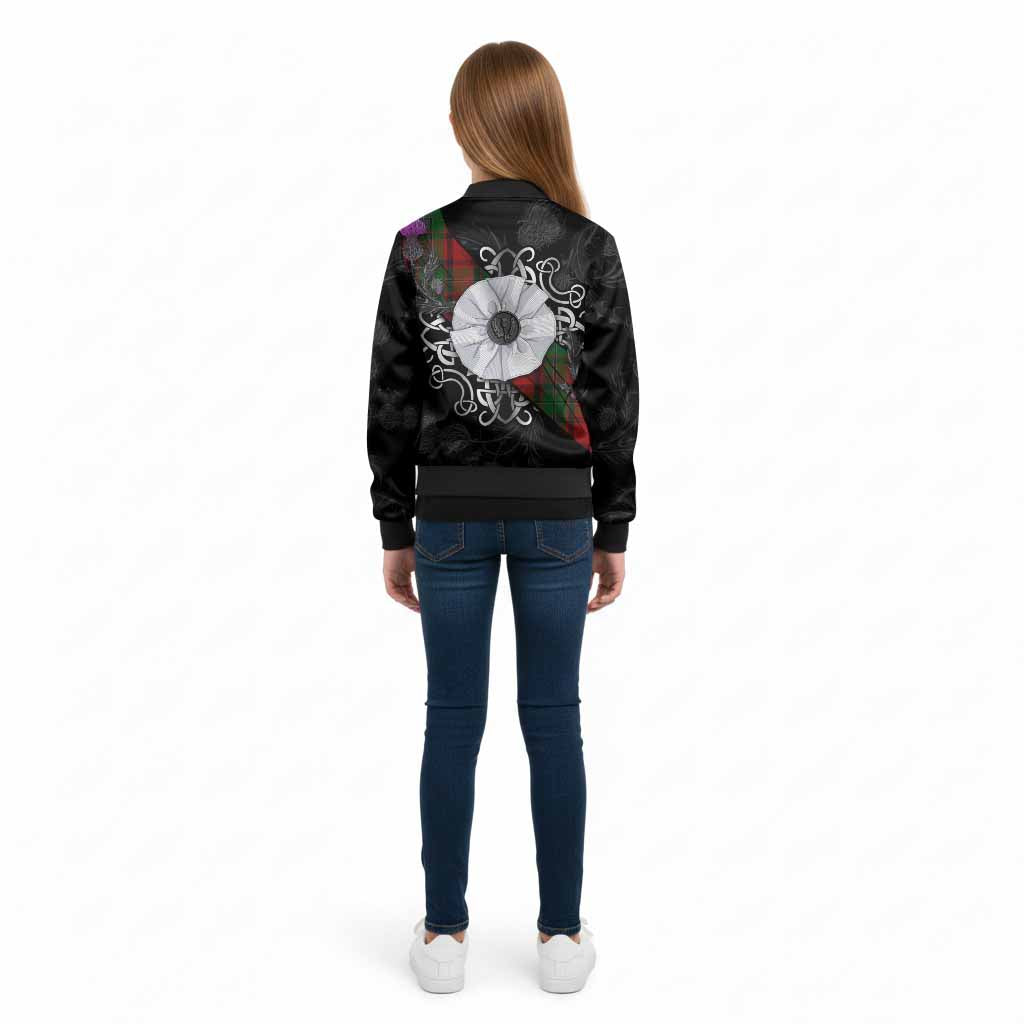 MacPhail (McPhail) Tartan Kid Bomber Jacket Jacobite White Rose - Tartan Vibes Clothing
