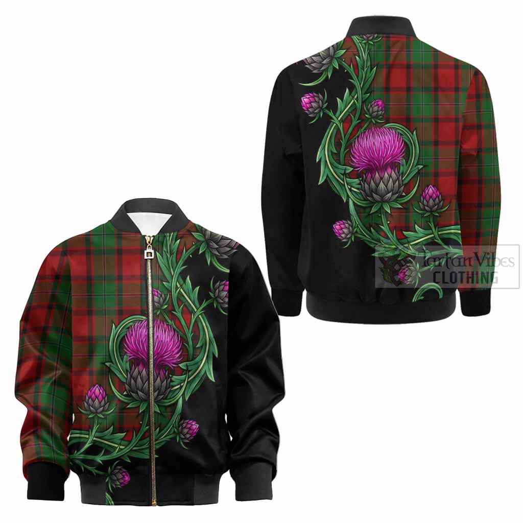 MacPhail (McPhail) Tartan Kid Bomber Jacket Resilient Scottish Thistle - Tartan Vibes Clothing