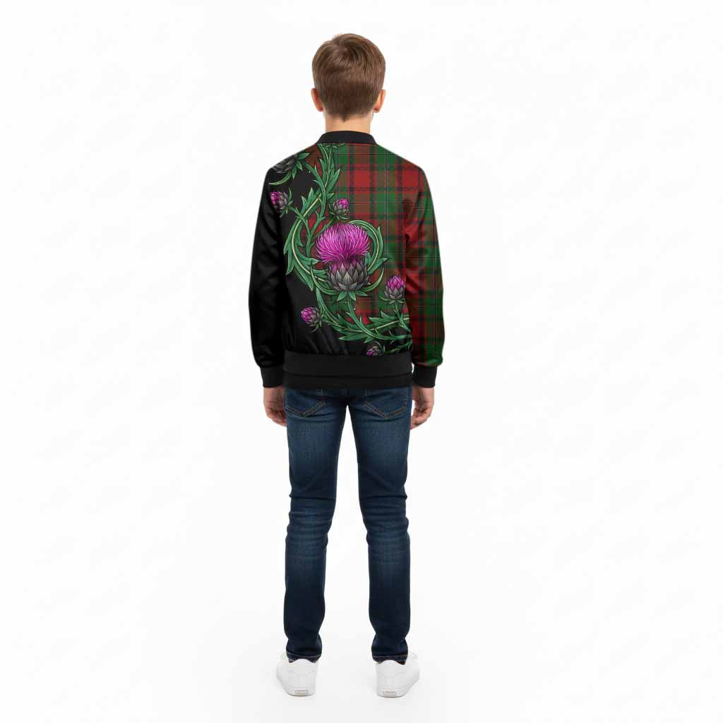 MacPhail (McPhail) Tartan Kid Bomber Jacket Resilient Scottish Thistle - Tartan Vibes Clothing