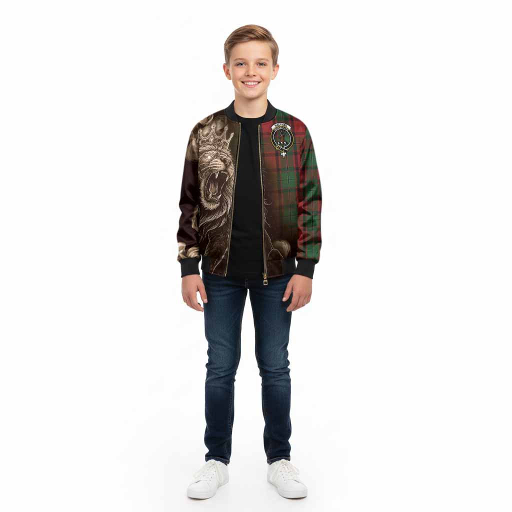 MacPhail (McPhail) Tartan Kid Bomber Jacket Roaring Lion Heritage