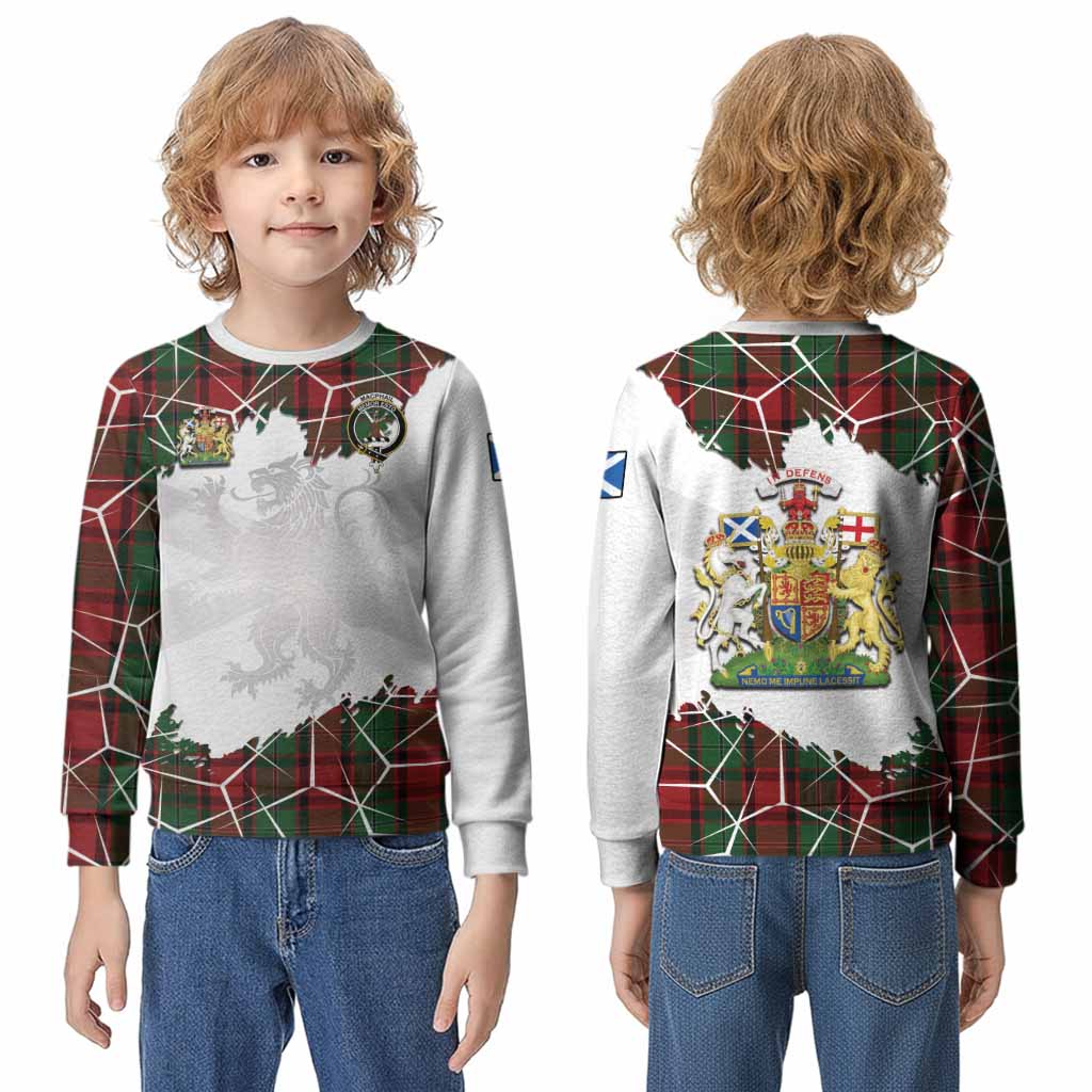 MacPhail (McPhail) Tartan Kid Knitted Sweatshirt with Family Crest and Lion Rampant Grunge Style